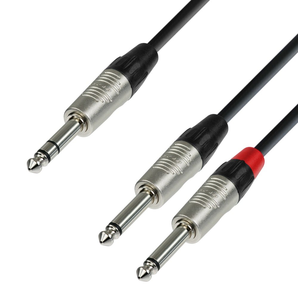 Adam Hall Cable K4 YVPP 0150 jack 6,3mm stereo a 2 jack 1,5m