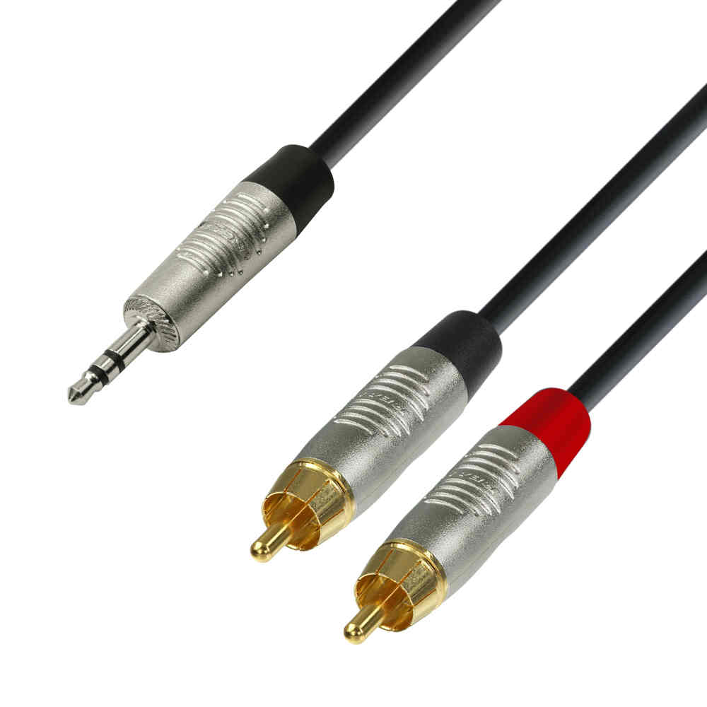 Adam Hall Cable REAN Mini Jack St - 2 x RCA 1,5 m
