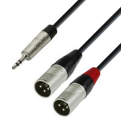 Adam Hall Cable MiniJack ST- 2 x XLRm 3m Rean