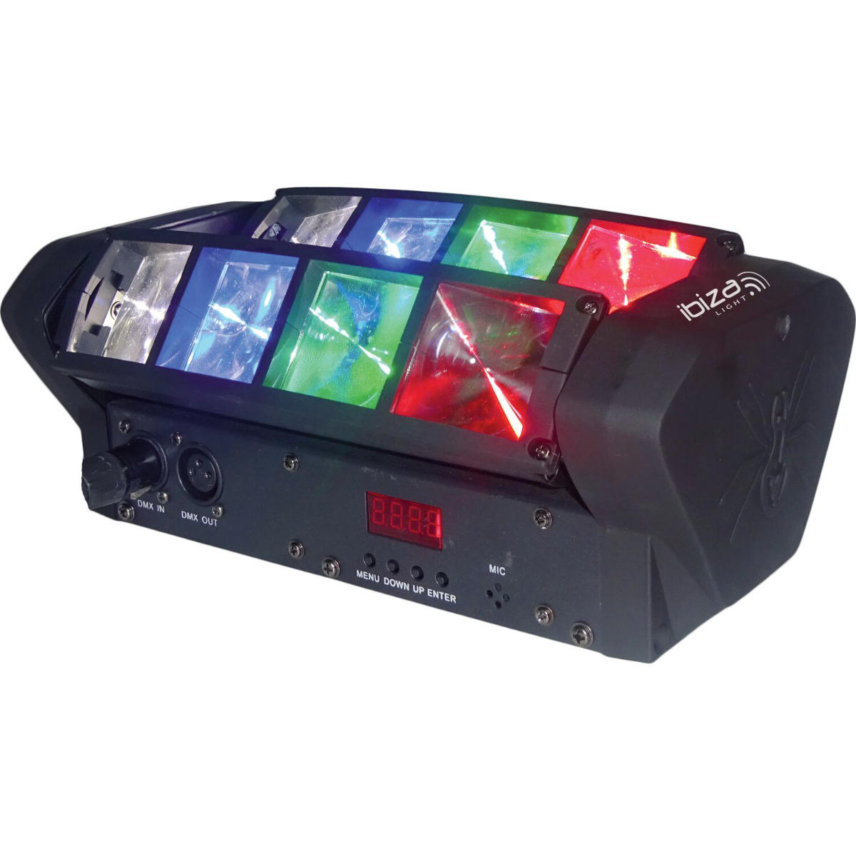 IBIZA LIGHT LED8-MINI 8-LED SPIDER WITH CREE RGBW