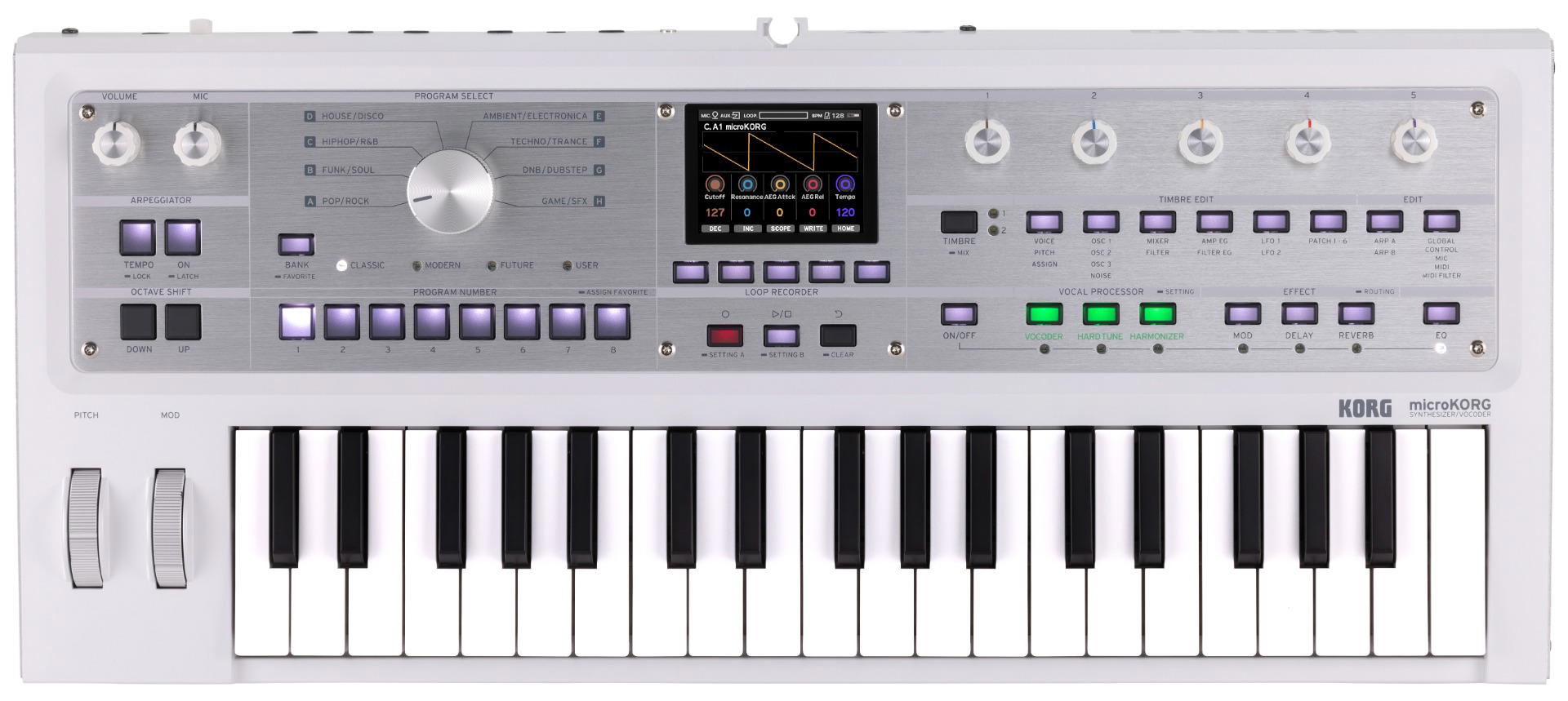 KORG MICROKORG 2 WHITE LIMITED ED