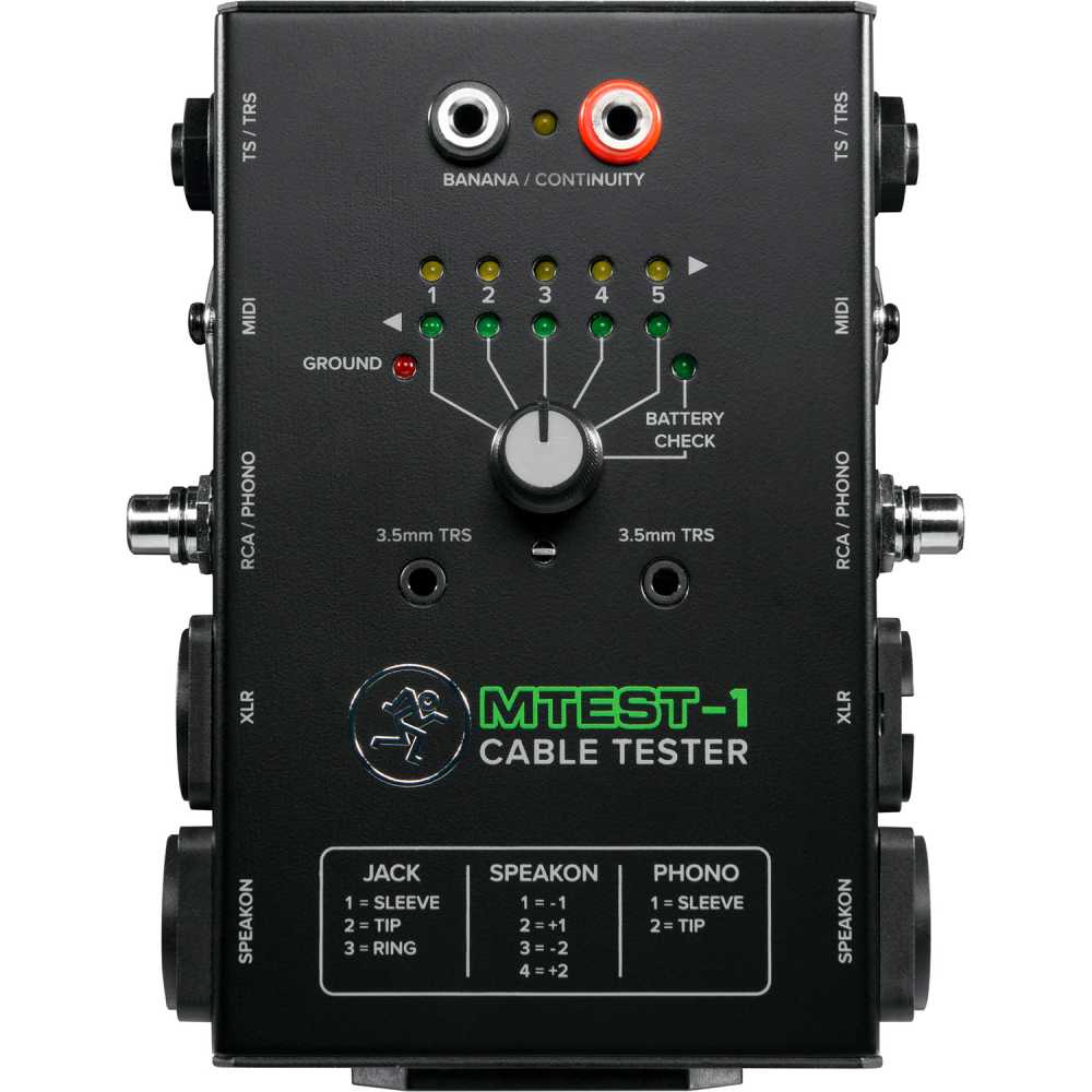 Mackie MTEST-1 Comprobador de Cables