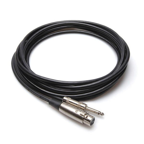 HOSA HI-Z MIC CABLE XLR FEMALE TO 1/4" MALE PHONE.