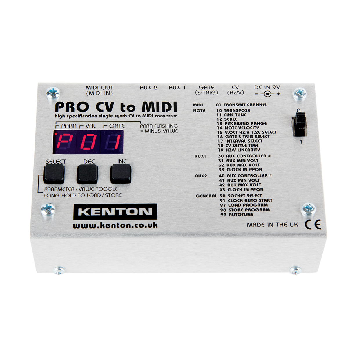 Kenton Pro CV to MIDI