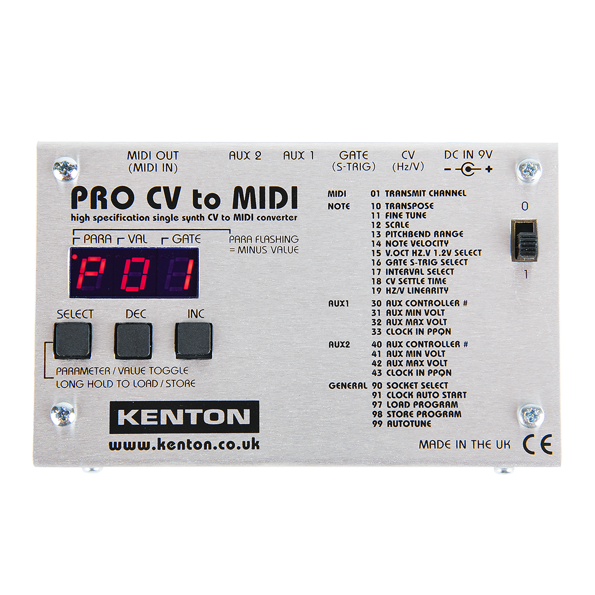 Kenton Pro CV to MIDI