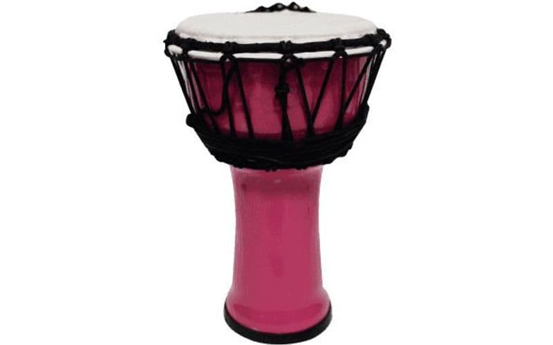 Tanga Djembe de 7". PVC. Color rosa fluorescente