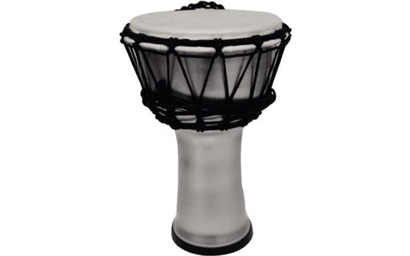 Tanga Djembe de 7". PVC. Color plata