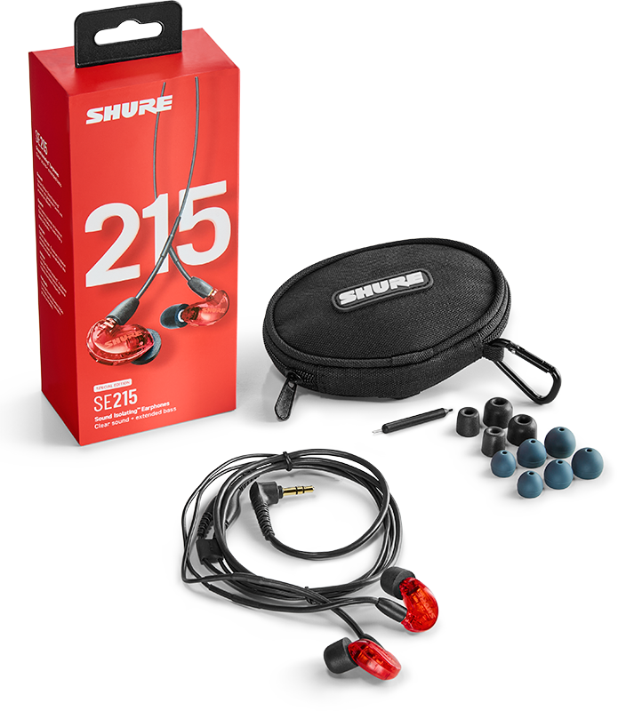 SHURE SE215 ROJO