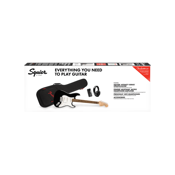 SQUIER PACK AFFINITY STRATOCASTER BLK Y MUSTANG MICRO