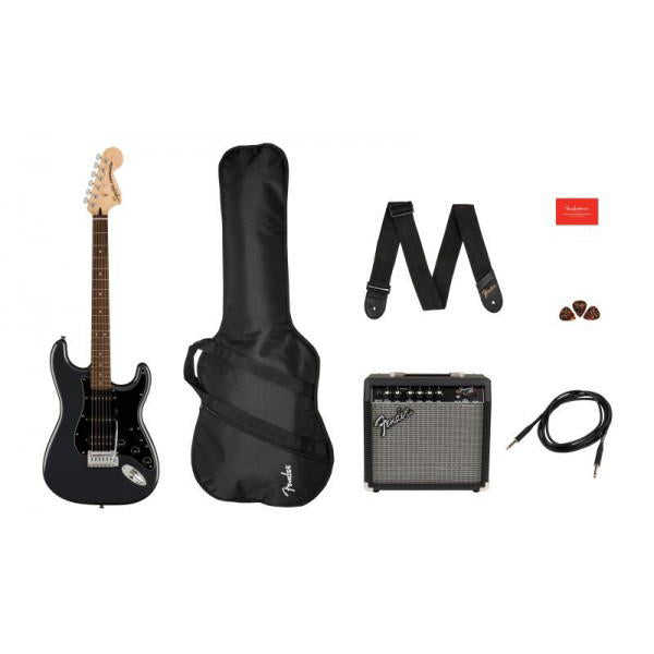 SQUIER PACK STRATO HSS BLK AFFINITY Y FRONTMAN 15