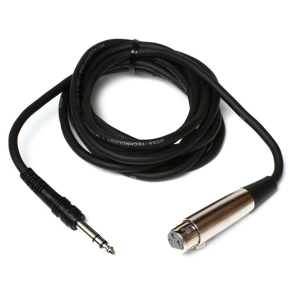 HOSA BALANCED XLR FEMALE TO 1/4' TRS MALE 10FT