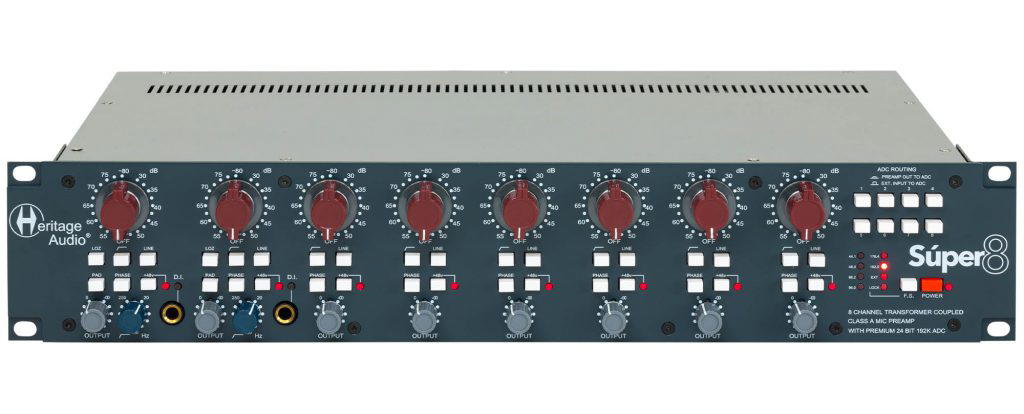 HERITAGE AUDIO SÚPER8 - 8 CHANNEL MIC PREAMP WITH