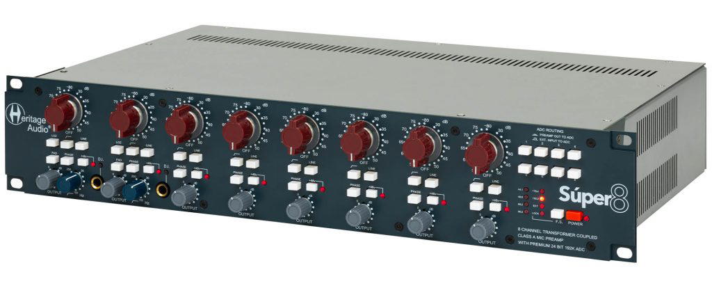 HERITAGE AUDIO SÚPER8 - 8 CHANNEL MIC PREAMP WITH