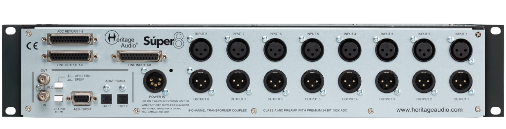 HERITAGE AUDIO SÚPER8 - 8 CHANNEL MIC PREAMP WITH