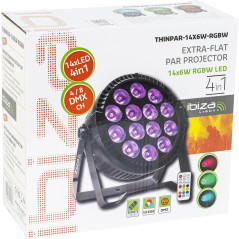 IBIZA LIGHT THINPAR-14X6W-RGBW THIN PAR LED 14x6W