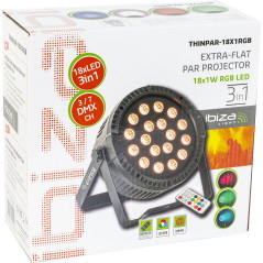 IBIZA LIGHT THINPAR-18X1RGB THIN PAR LED 18x1W RGB