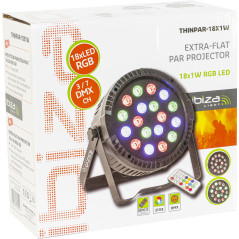 IBIZA LIGHT THINPAR-18X1W THIN PAR LED 18x1W