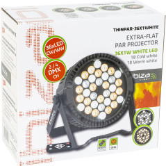 IBIZA LIGHT THINPAR-36X1WHITE THIN PAR LED 36x1W