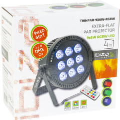 IBIZA LIGHT THINPAR-9X6W-RGBW THIN PAR LED 9x6W RGB