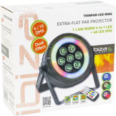 IBIZA LIGHT THINPAR-LED-RING THIN PAR LED 7x10w RG