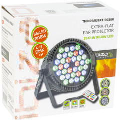 IBIZA LIGHT THINPAR36X1-RGBW PAR LED fin 36X1W RGB