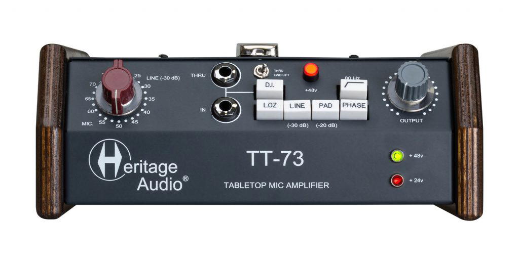 HERITAGE AUDIO TT73 Mono Mic Preamp DI in Tabletop