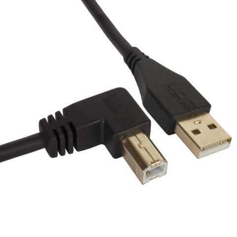 UDG Ultimate USB 2.0 A-B Negro Conec. Ángulo 3m
