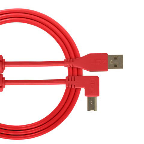 UDG Ultimate USB 2.0 A-B Rojo Conec. Ángulo 2m