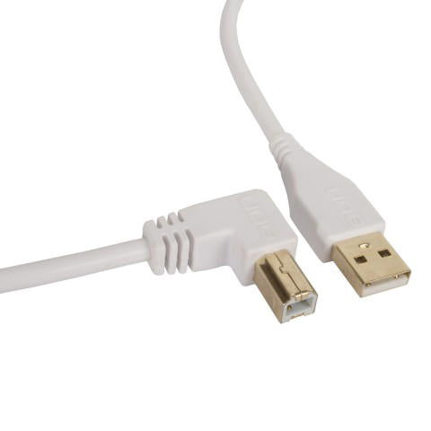 UDG Ultimate USB 2.0 A-B Blanco Conec. Ángulo 3m