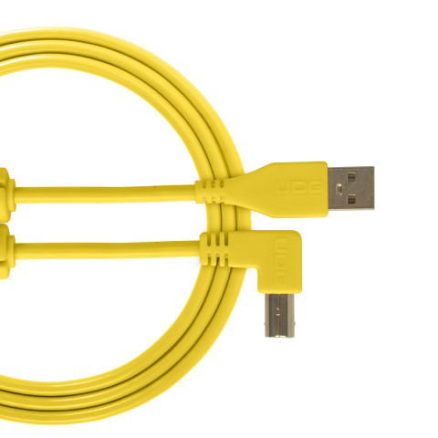 UDG Ultimate USB 2.0 A-B Amarillo Conec. Ángulo 1m