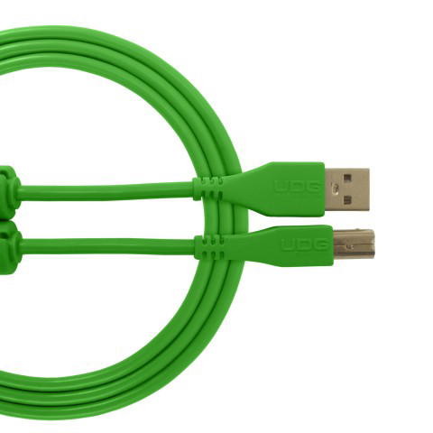 UDG Ultimate USB 2.0 A-B Verde Conec. Recto 1m