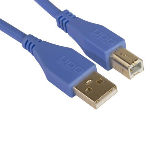 UDG Ultimate USB 2.0 A-B Azul Conec. Recto 1m