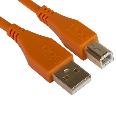 UDG Ultimate USB 2.0 A-B Naranja Conec. Recto 3m