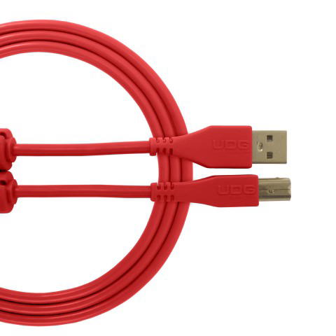 UDG Ultimate USB 2.0 A-B Rojo Conec. Recto 2m