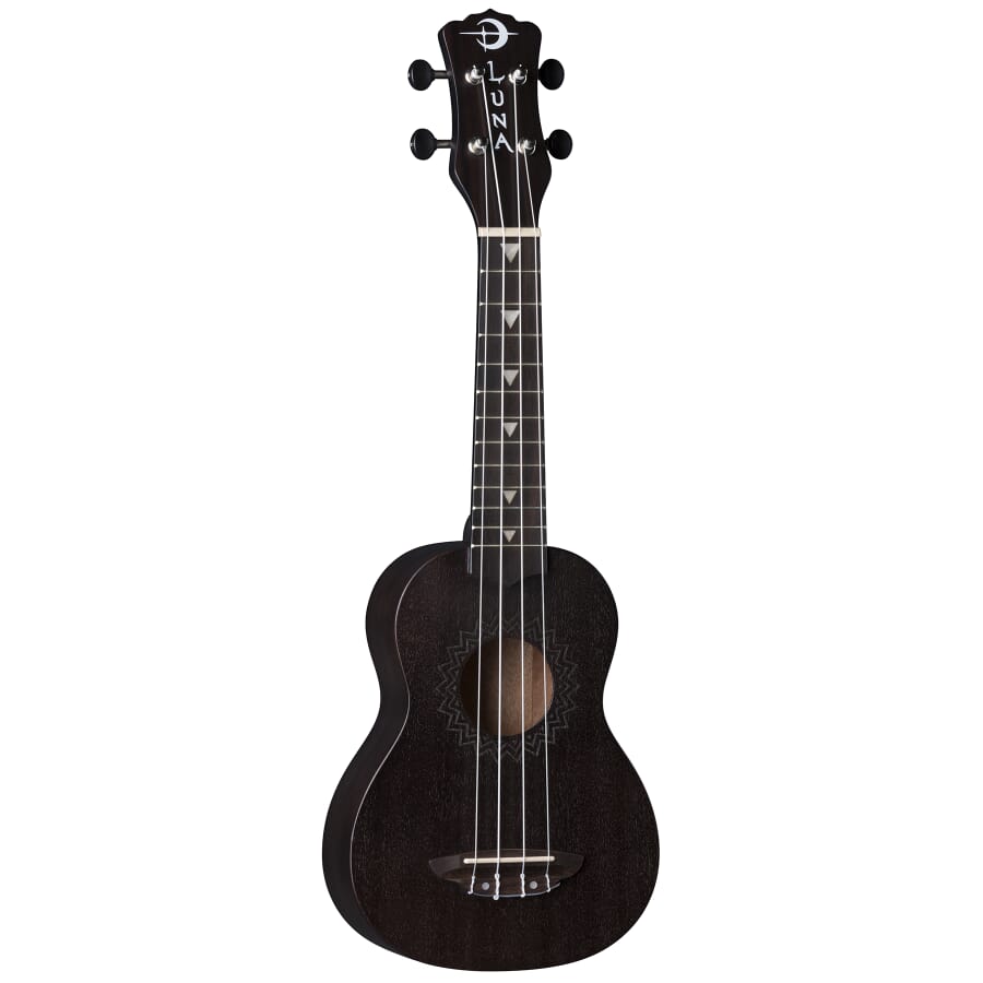 LUNA GUITARS UKE Vintage Mahogany Soprano Black Satén Ukelele soprano