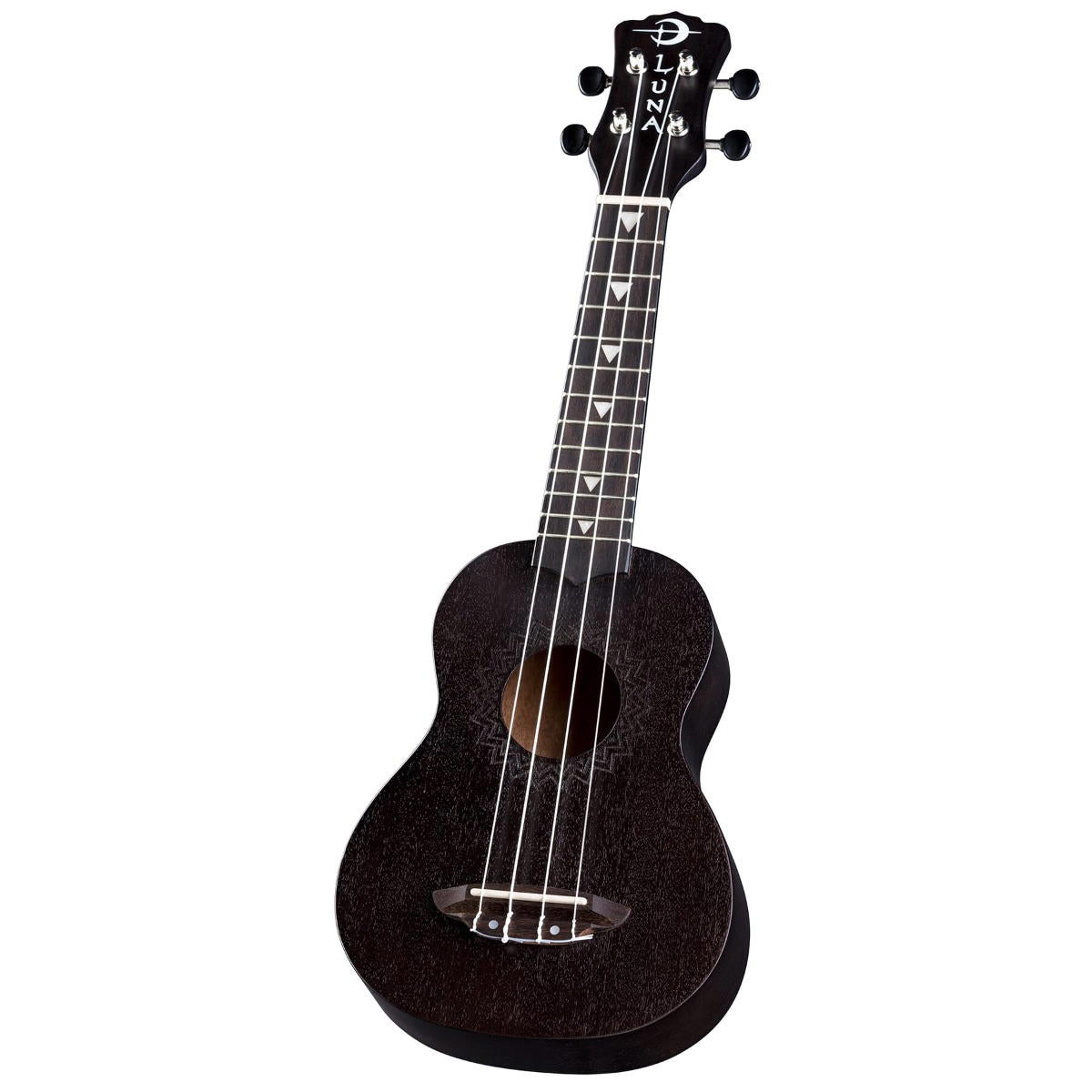 LUNA GUITARS UKE Vintage Mahogany Soprano Black Satén Ukelele soprano