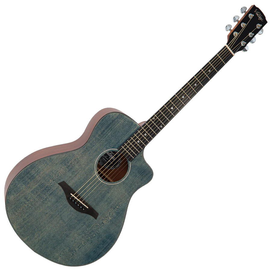 VINTAGE PACIFIC COAST SERIES ACOUSTIC GUITAR - DENIM BLUE