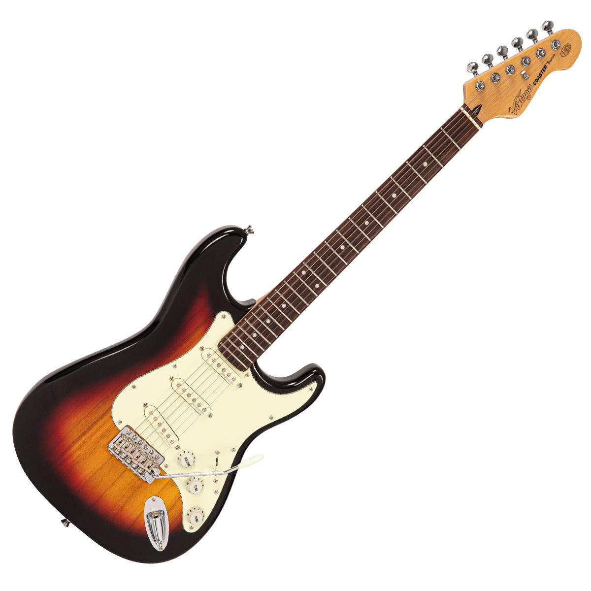 VINTAGE V60 COASTER GUITAR.ELEC - 3 TONE SUNBURST