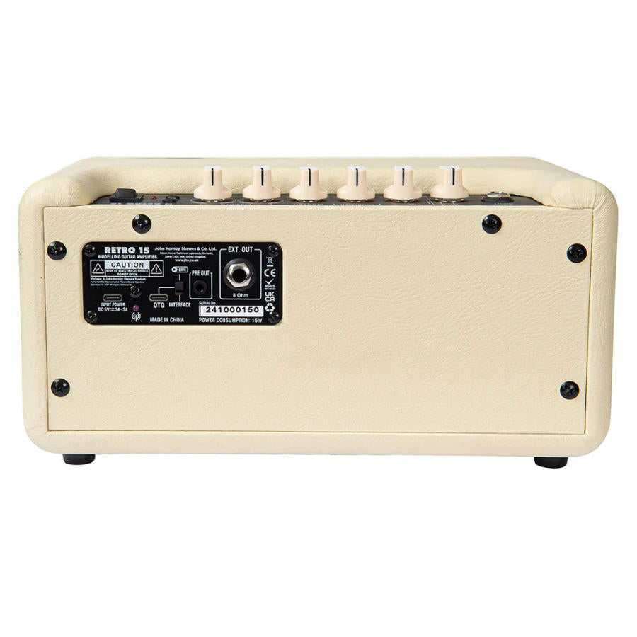 VINTAGE RETRO 15 AMPLIFIER WITH DSP - VINTAGE WHITE