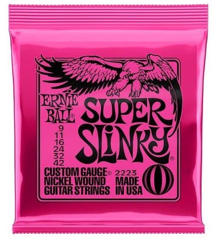 Ernie Ball Juego Eléctrica Slinky Super 9-42