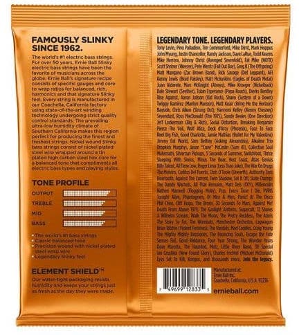 Ernie Ball Juego Bajo Slinky Hybrid 45-105