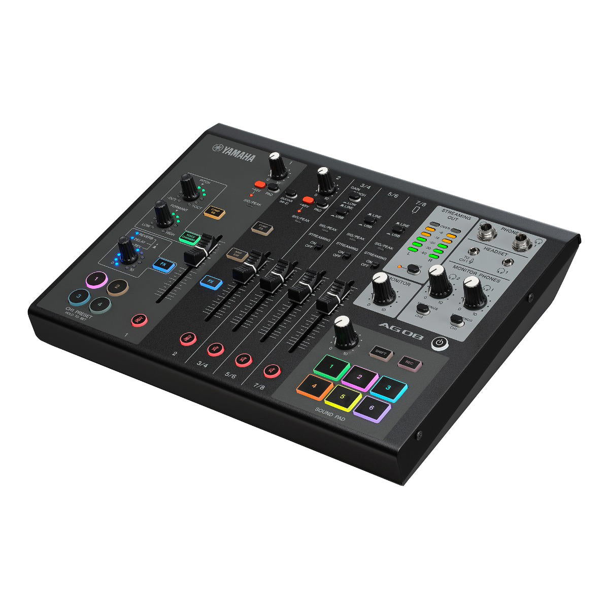 Yamaha AG08 Black Mezclador de Transmisión en Vivo