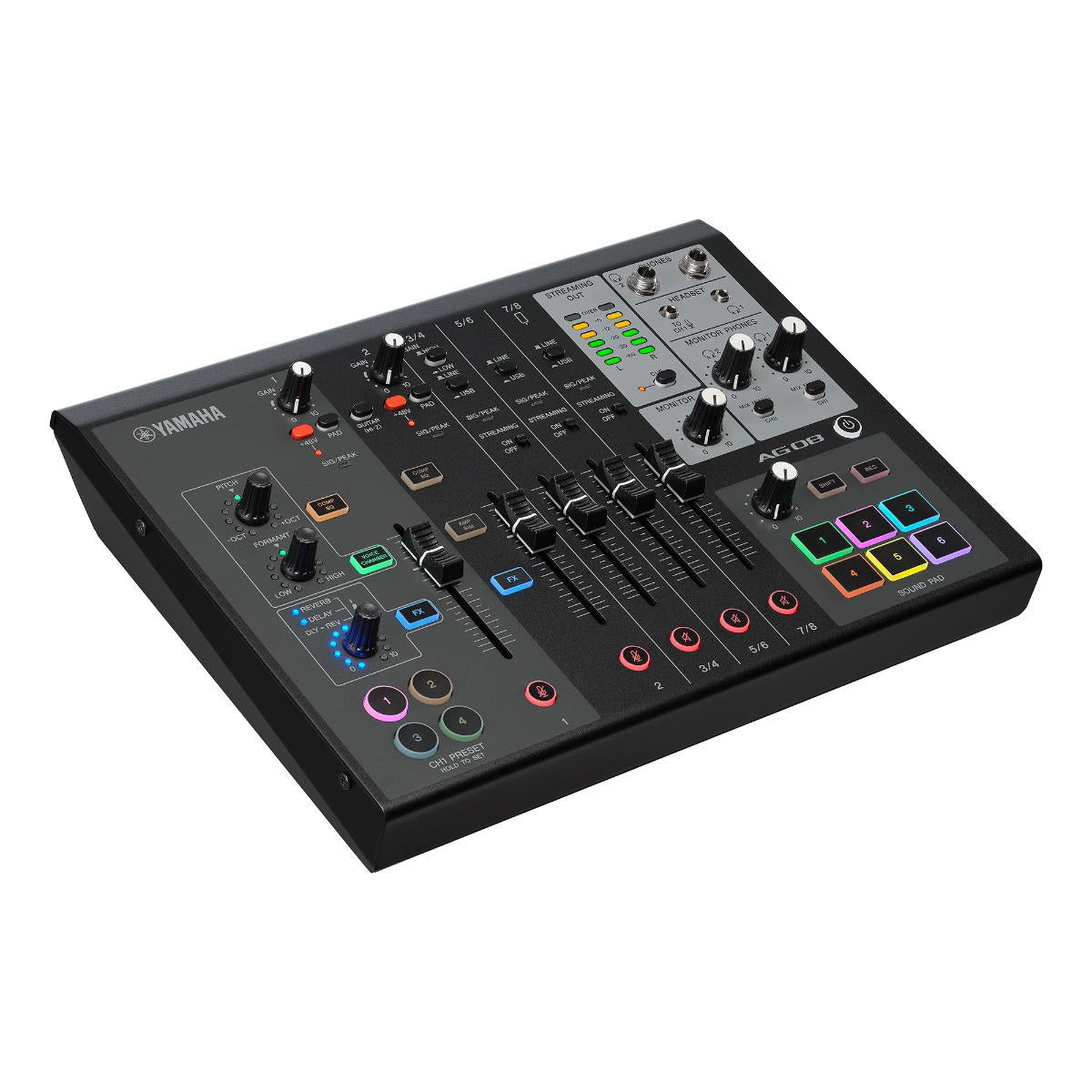 Yamaha AG08 Black Mezclador de Transmisión en Vivo