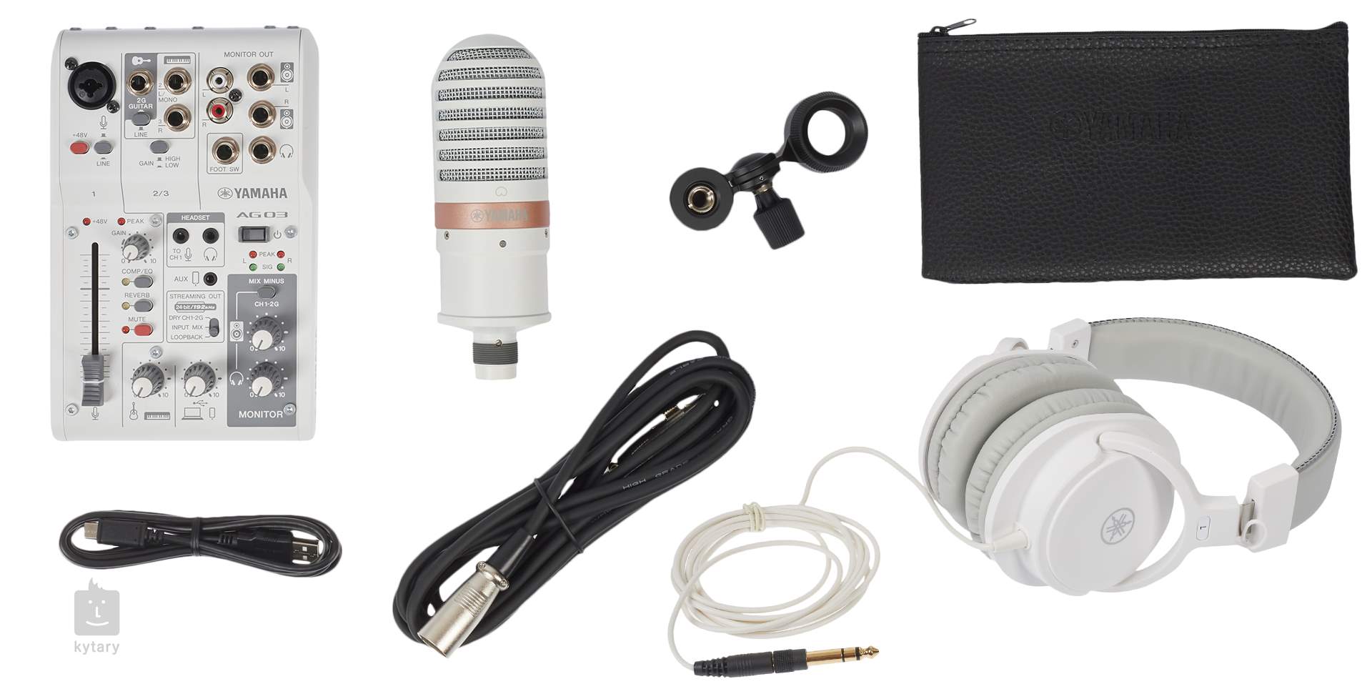 Yamaha AG03MK2W LSPK Pack para Streaming