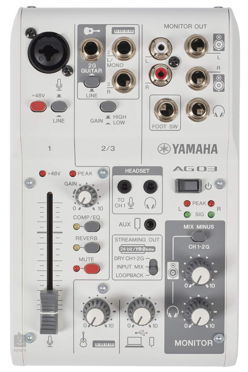 Yamaha AG03MK2W LSPK Pack para Streaming