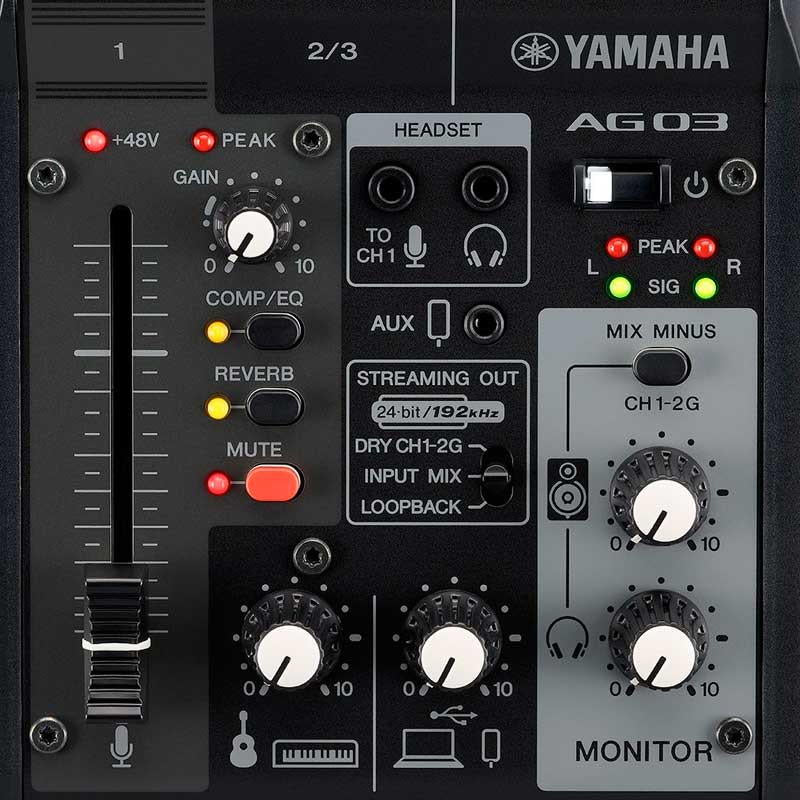 Yamaha AG03MK2B Mezclador para Streaming