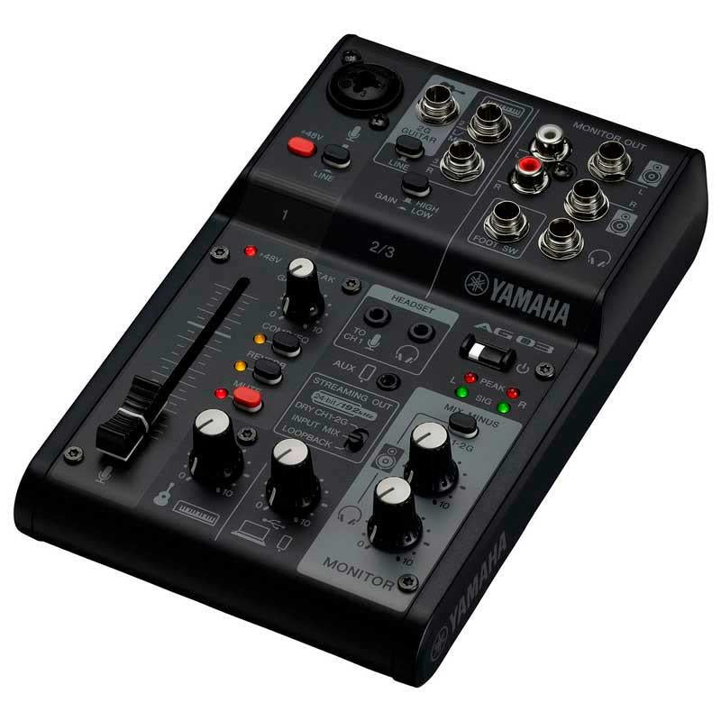 Yamaha AG03MK2B LSPK Pack para Streaming