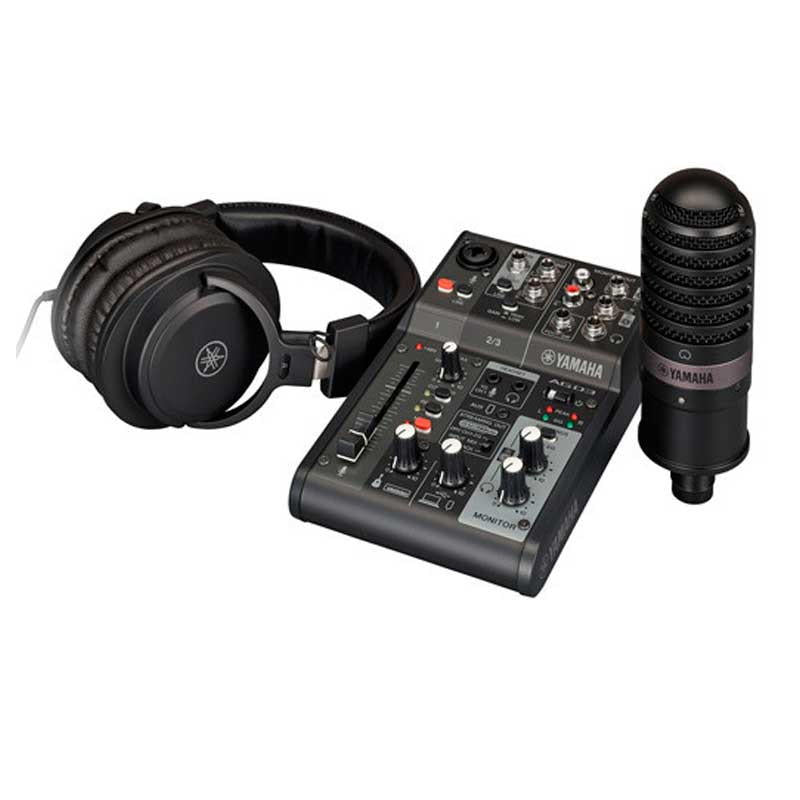 Yamaha AG03MK2B LSPK Pack para Streaming