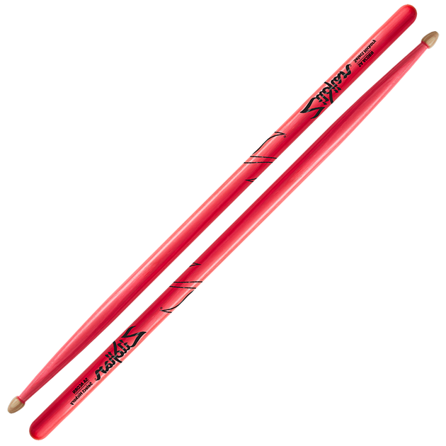 Zildjian Baquetas Natural 5A Acorn. Color Neon Pin