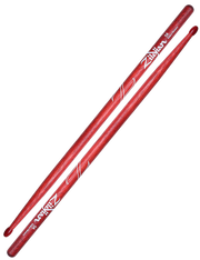 Zildjian Baquetas 5A rojas. Punta de nylon